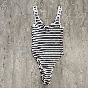Zara black and white tank bodysuit